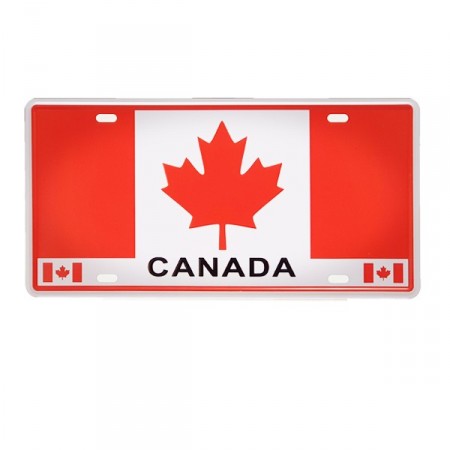 Plaque métal 3D Canada - 15 x 30cm