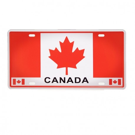 Plaque metal 3D Canada - 15 x 30cm