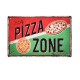 Plaque metal 3D Pizza - 20 x 30cm
