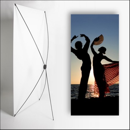 Kakemono Espagne danseurs- 180 x 80 cm sur Toile M1 avec structure  X- Banner