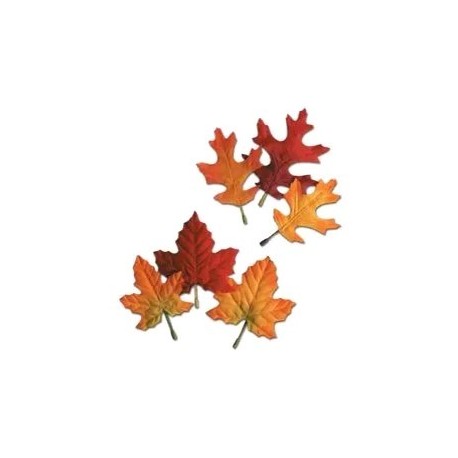 Sachet de 12 feuilles d'automne (érable et chêne)