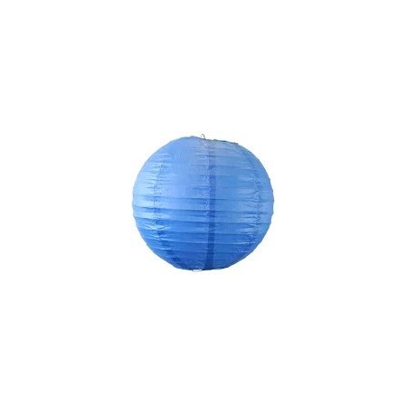 Lampion boule papier BLEU  Diam 25 cm