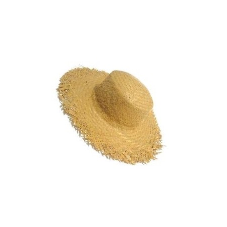 Chapeaux de jardinier en paille - haut 12 cm diam 44 cm