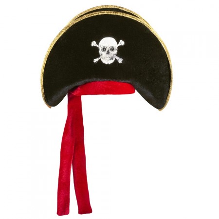 Chapeau de pirate en feutrine - Haut. 29cm Diam. 43cm