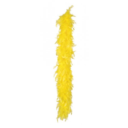 Boa jaune -  plumes - Long. 180cm