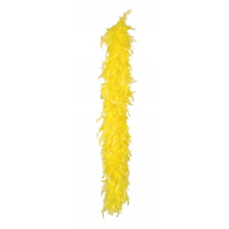 Boa jaune -  plumes - Long. 180cm