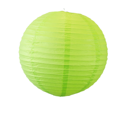 Lampion boule papier VERT  Diam 25 cm