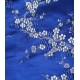 Tissu bleu à fleur blanche / Larg. 150 cm - coupe de 2m