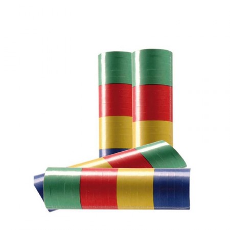 Lot de 3 Rouleaux de serpentins en papier 5 couleurs / 4 m