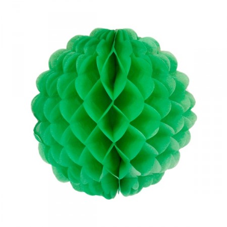 Boule verte - papier - Diam. 25 cm