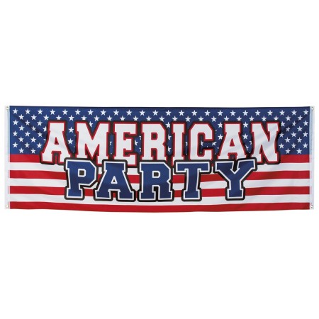 Banniere AMERICAN PARTY - tissu 74 x 220 cm