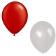 Ballons rouges et blancs x 12 - Diam. 29cm