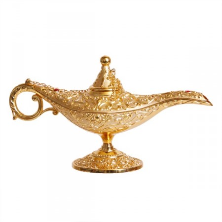 Lampe Aladin dorée - Métal - 23 x 12cm