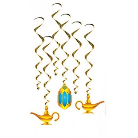 Tourbillons dorés avec déco orientale  - lot de 12