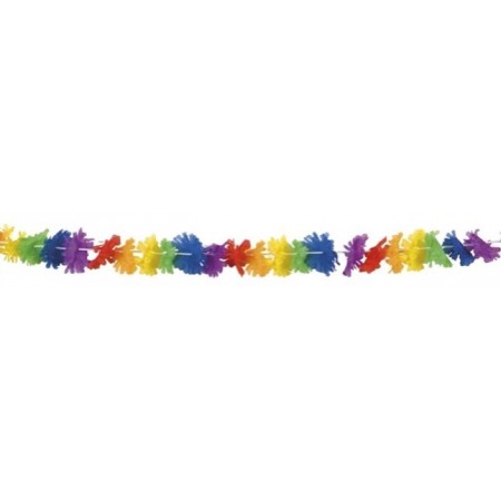 Guirlande de fleurs multicolores / Polyester – Longueur 300 cm
