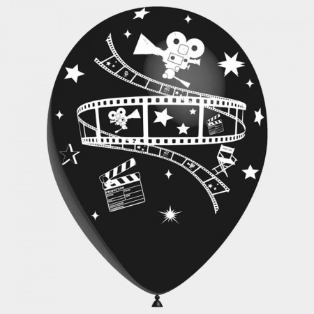 Ballon motif cinéma x8 - Diam. 29cm