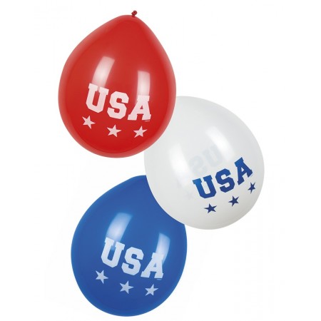 Lot de 6 Ballons USA - Diam 25 cm