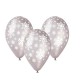 Ballons argent x 10  motif flocons de neige - diam 30