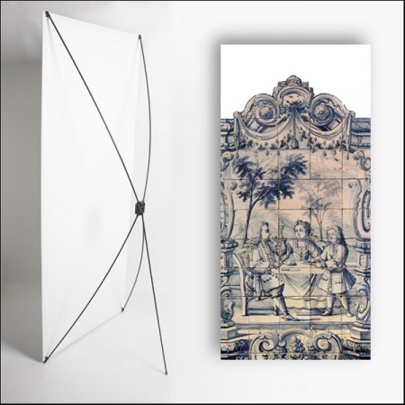 Kakemono Portugal faïence - 180 x 80 cm - Toile M1 avec structure  X- Banner