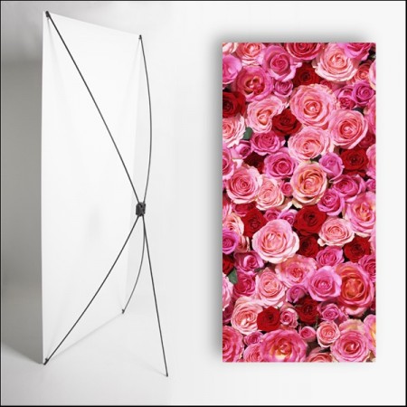 Kakemono Saint Valentin 2 - 180 x 80 cm sur Toile M1 avec structure  X- Banner