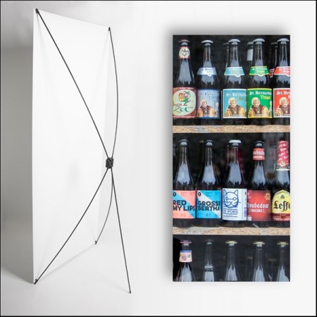 Kakemono Belgique Bieres  - 180 x 80 cm sur Toile M1 avec structure  X- Banner