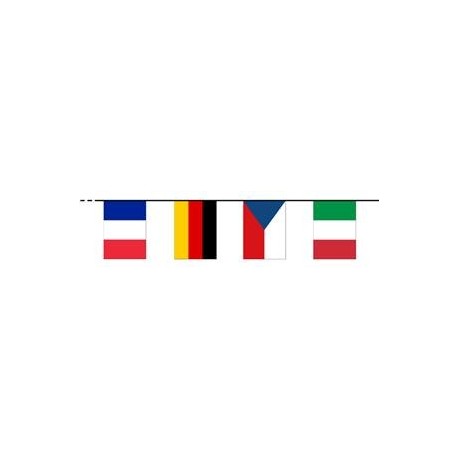 Guirlande 16 pays participants Europe - Tissu - Long : 750 cm