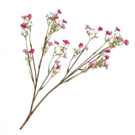 Branche de fleurs printanières artificielles - Tissu / pvc - Long 76cm