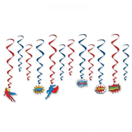 Lot de 12 suspensions heros hauteur 43 cm