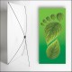 Kakemono Vert Pied - 180 x 80 cm - Toile M1 avec structure  X- Banner