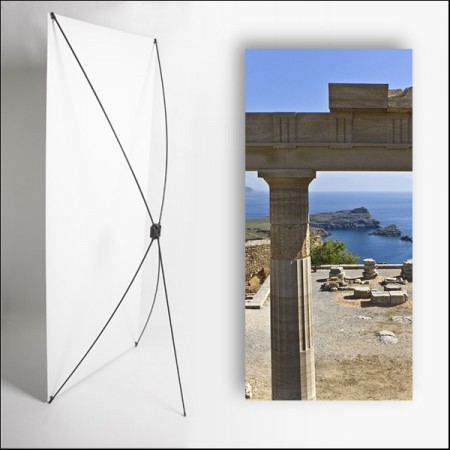 Kakemono Grèce colonne - 180 x 80 cm sur Toile M1 avec structure X- Banner