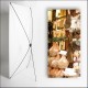 Kakemono Italie Charcuterie 1 -180 x 80 cm sur Toile M1 avec structure X- Banner