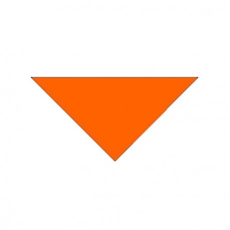 Bandana orange - tissu - 57 x 57 x 83cm