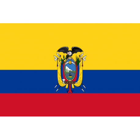 Drapeau Equateur - tissu - 60 x 90 cm