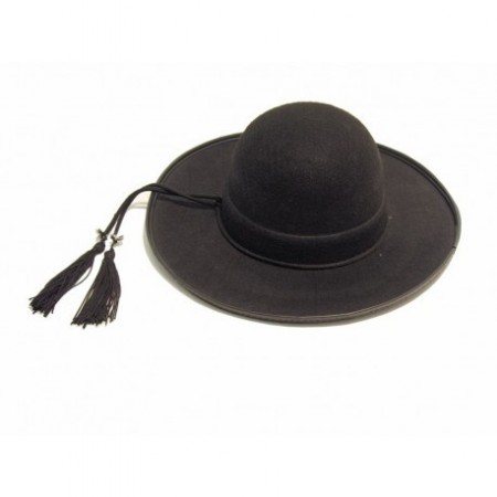 Chapeau Breton - feutre noir - taille adulte