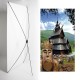 Kakemono Eglise vikings - 180 x 80 cm - Toile M1 avec structure  X- Banner