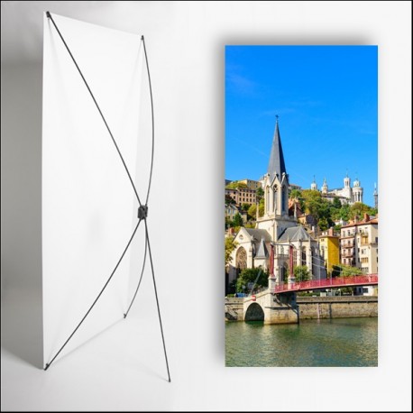 Kakemono Bouchon Lyonnais 2 - 180 x 80 cm - Toile M1 avec structure  X- Banner