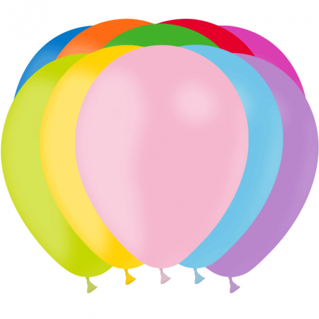 100 Ballons multicolores en latex / Diam. 28 cm