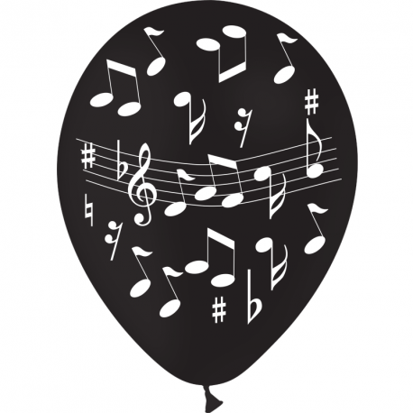 Ballon Joyeux Anniversaire Noir/Or x8