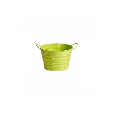 Pot - differents coloris - metal - Haut 12 cm diam 15 cm