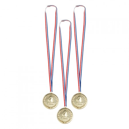 Lot de 3 médailles d'or - Diam. 3cm