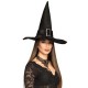 Chapeau de sorcière - polyester - noir - taille adulte - haut 44 cm