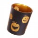 Photophore citrouille Halloween  - Verre - Diam 5cm - Haut 7,5cm