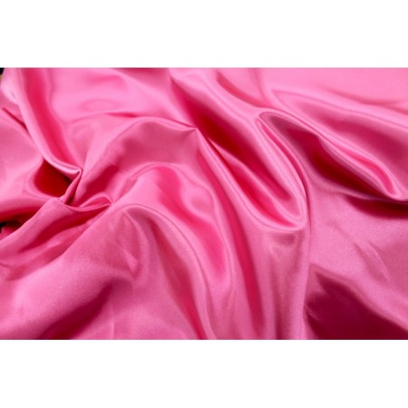 Tissu satin rose - Larg. 150cm (vendu au mètre)