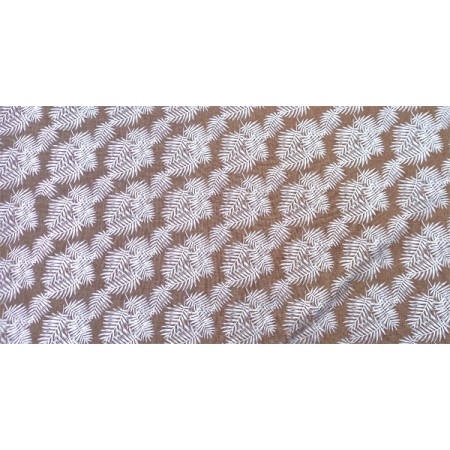 Tissu Fougères brillantes 100% polyester - Larg 150cm - vendu au m