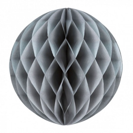 Boule papier gris 30 cm