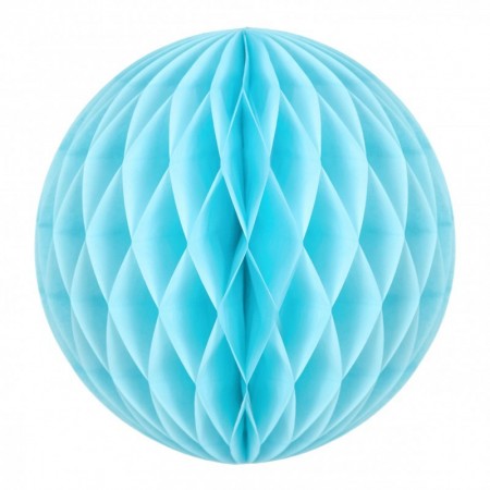 Boule bleu dragée papier - Diam. 30cm