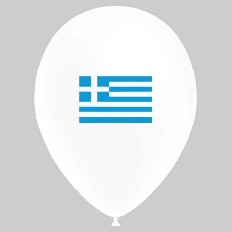 Ballons Drapeau Grèce / Diam. 29 cm - Sachet de 10