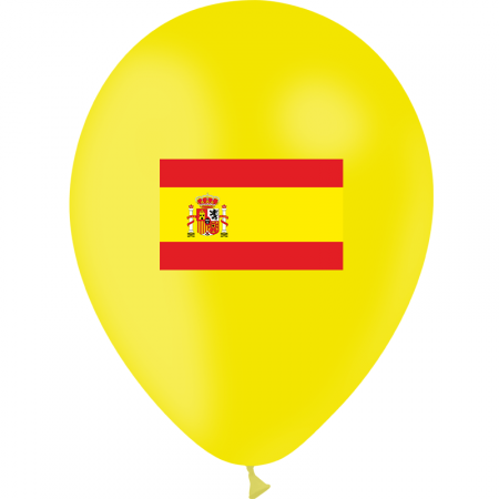 Ballons Drapeau Espagne / Diam. 29 cm - Sachet de 10