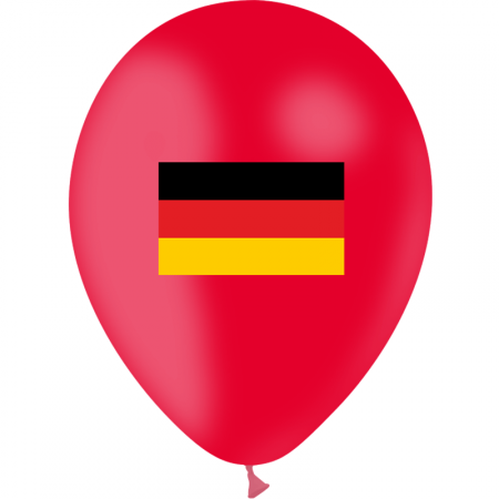 Ballons Drapeau Allemagne / Diam. 29 cm - Sachet de 10