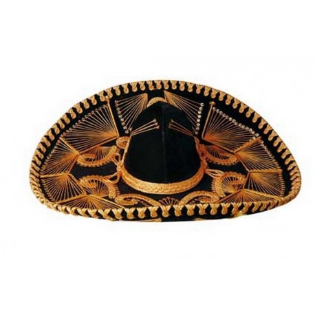 Sombrero Mariachis differents coloris - feutrine - taille adulte - haut 22 cm di